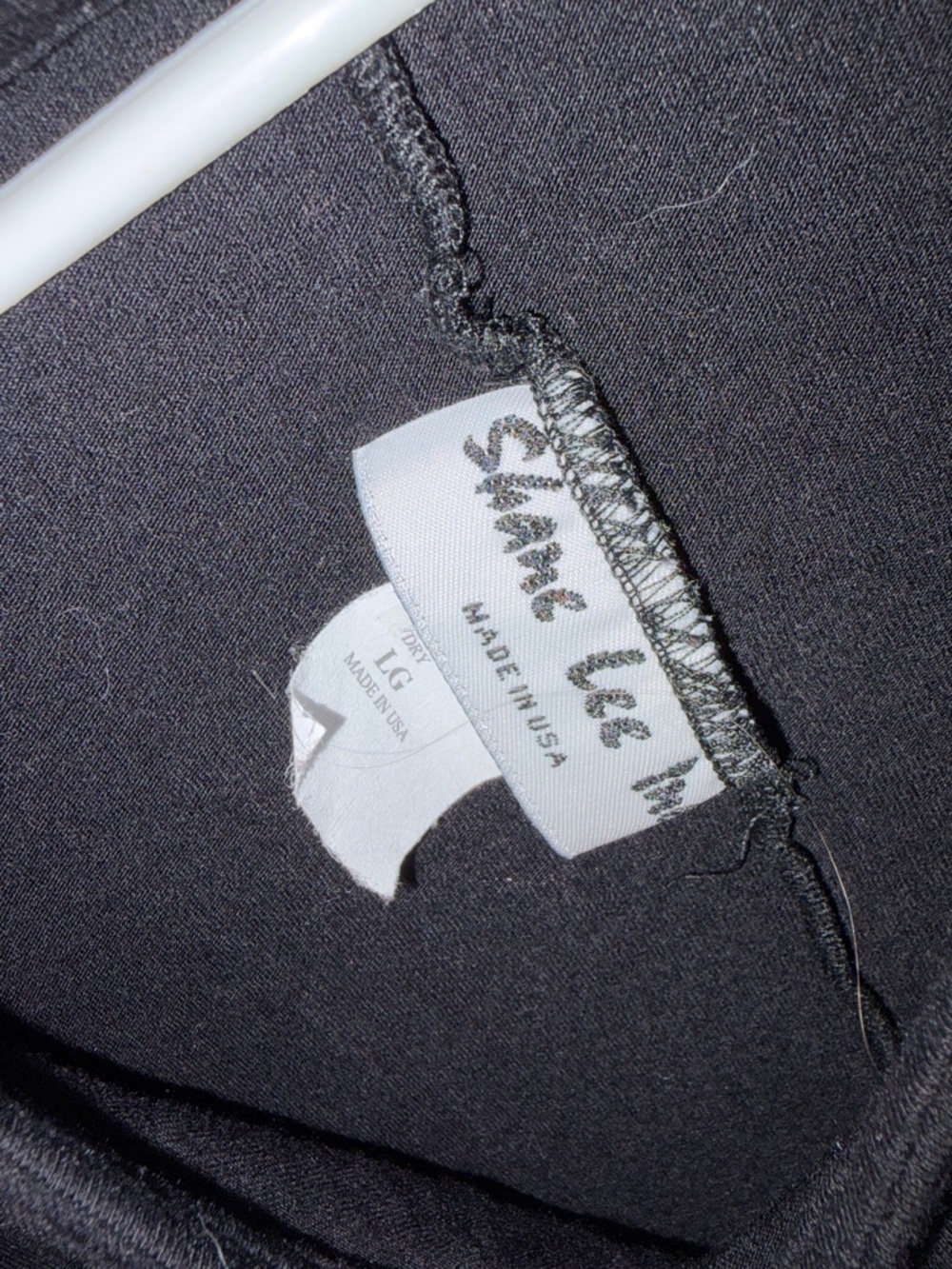 Black Tunic Top with White Lace Sleeve Detail - Picture 3 of 4